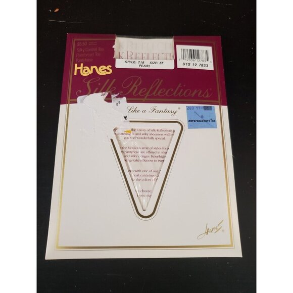 Hanes Silk Reflections Pearl Control Top Pantyhose Reinforced Toe Size EF - Picture 1 of 2
